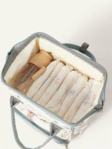 Cozy Pixies Túi đựng đồ cho mẹ màu kaki hình gấu, tiện lợi mang theo khi ra ngoài, dung tích lớn với lớp cách nhiệt, có thể đựng bình sữa, túi đựng tã đa năng. - Nhiều màu - Xem 5