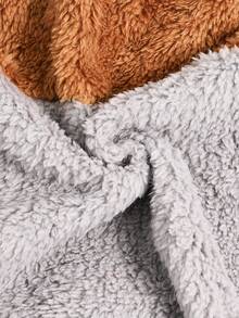 SHEIN Vacaura 1 pezzo Felpa con cappuccio comoda in patchwork per ragazzi pre-adolescenti, autunno/inverno - Multicolore - Visualizzare 5