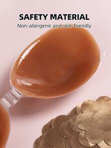 Áo ngực silicon cỡ lớn, Phụ kiện đồ lót, Miếng lót ngực vô hình - màu nâu - Xem 5