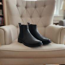 Botin de caballero en piel de res - Negro - Ver 3