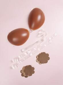 Áo ngực silicon cỡ lớn, Phụ kiện đồ lót, Miếng lót ngực vô hình - màu nâu - Xem 2