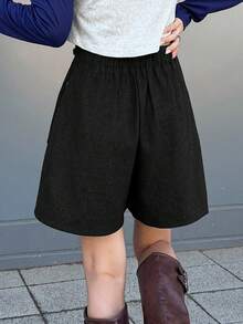 FRIFUL 女士二合一腰部蝴蝶结短裤 - 黑色 - 查看 6