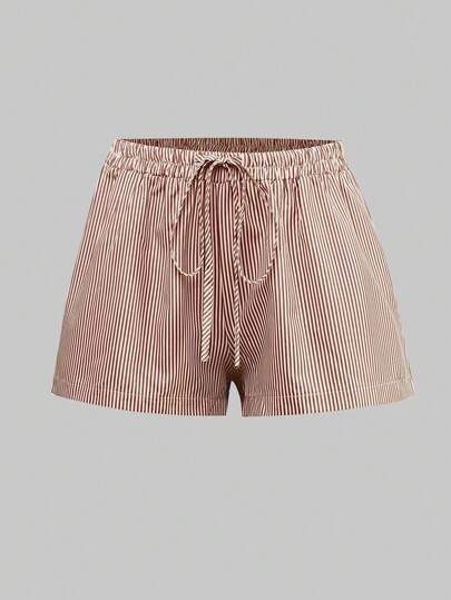 Chiquease 女士休闲条纹低腰短裤