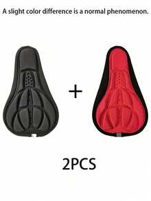 1/2pcs [Shock Absorption | Breathable] Breathable 3D Comfortable Bicycle Seat Cushion Cover | With Shock Absorption | Ideal For Road Bikes And Mountain Bikes
