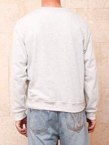 Manfinity Dauomo Men's Half-Zip Pullover Sweatshirt - Light Grey - View 3