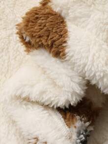 DAZY 少女熊印花保暖睡衣套装，冬季 - 杏色 - 查看 8