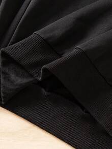 Vacaura 青少年男孩休闲酷炫舒适长袖连帽衫和裤子套装 - 黑色 - 查看 8