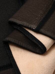 DAZY Tween Girl Opaque Black Tights, Thermal Lined Footless Leggings, Warm Autumn/Winter Tights - Black - View 4