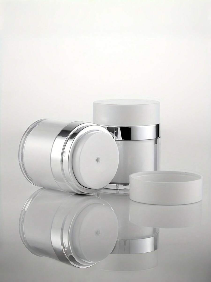 1 lọ đựng mỹ phẩm không khí 15g 30g 50g có thể nạp lại, chống rò rỉ, kích thước nhỏ gọn, tiện lợi khi đi du lịch, đựng kem, sữa dưỡng, gel, đồ trang điểm, chăm sóc da, vật dụng thiết yếu khi đi du lịch - trắng - Xem 1