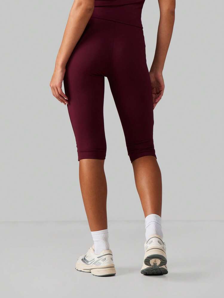 MISSGUIDED High Waisted Capri Leggings With Pintuck Seams For Women Stretch Athletic Yoga Pants Active Wear Cropped Length Exercise Bottom