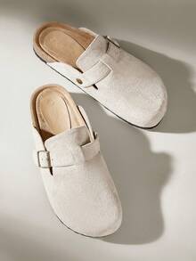 Solecia Women's Casual Slip-On Mules With Buckle Design For Christmas - Chantilly - View 6