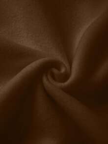 SHEIN 女士连帽拉链卫衣，字母图案，休闲外套，适合教师、返校、毕业、日常穿着、冬季外套，时尚百搭，女士连帽长袖卫衣 - 咖啡棕 - 查看 4