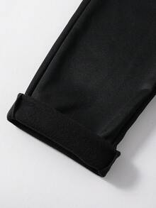 Vacaura 2pcs Young Boy Casual Minimalist Sweatpants, Comfortable Sports Pants In Black And Gray, Suitable For Spring, Autumn, Winter, School, Outdoor - Multicolor - View 6