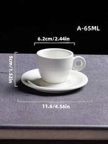 Cirelle Bộ cốc và đĩa lót cà phê bằng gốm sứ màu trắng – Bộ cốc và đĩa lót treo đơn giản phong cách Châu Âu, Cốc dày, Cốc nhỏ dùng cho gia đình, văn phòng, quán cà phê, trà chiều, quà tặng & tặng phẩm | Cốc, cốc cà phê, cốc cà phê, cốc Espresso - trắng - Xem 11