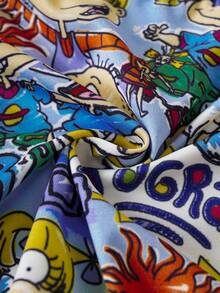 Nick 90s | SHEIN 1pc Men's Underwear With NICK 90s Digital Print, Fashionable Cartoon Style Trunks - Blue - View 4