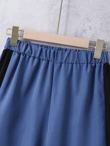 Vacaura 2 件套青少年男童休闲运动连帽夹克和抽绳下摆裤套装，春/秋/冬 - 淺藍色 - 查看 5