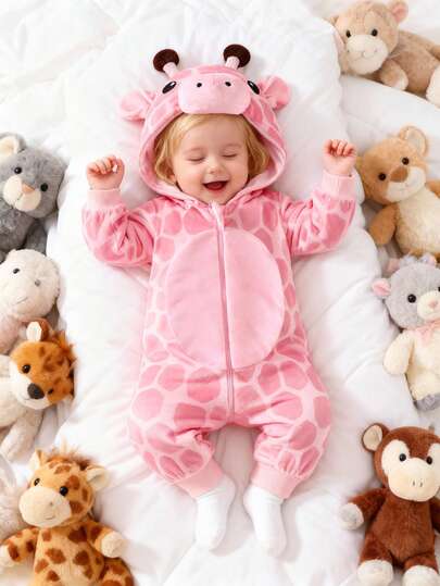 Nouveau-né Bébé Garçon 2 Pièces Body Imprimé Girafe | Mode En Ligne