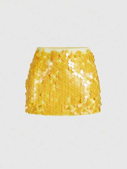 Fairycore Jupe mini sexy et avec sequins pour femmes, été