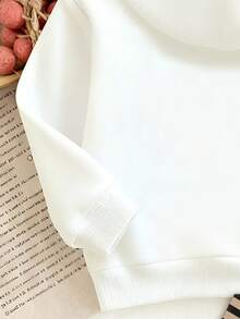 2pcs Baby Girl Set, Fashionable Cute Sitting Bear Print Hoodie Sweatshirt & Geometric Pattern Leggings, Suitable For Outings In Autumn/Winter