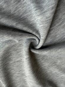 Rustia Plus Size Casual Loose Fit Slouchy Shoulder Pullover Sweatshirt, Early Autumn - Grey - View 8
