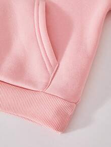SHEIN ChillGRL 2pcs/Set Girls Elegant School Style Long Sleeve Fleece Sweatshirt With Peter Pan Collar And Pleated Skirt, Autumn/Winter - Multicolor - View 5