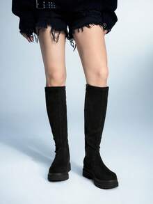 Sugerpunk Round Toe Fashionable Design Women's Boots, Suitable For Christmas, New Year's Eve Party, Date Night, Casual Wear In Spring