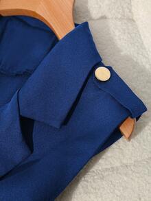GlowEve CURVE Plus Size Women's Formal Sleeveless Fashion Business Blazer Jacket - Royal Blue - View 4