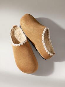 Solecia Women's Comfortable Casual Closed Toe Slippers, Autumn/Winter For Christmas - Khaki - View 6