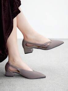CUCCOO BIZCHIC 女士时尚百搭优雅通勤高跟鞋 - 淺灰紫 - 查看 1