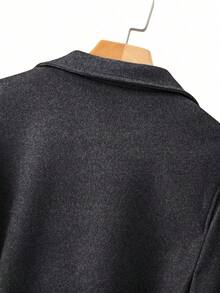 Franclia Palton midi din amestec de lână pentru femei, cu rever, buzunar, talie strânsă, croială slim fit, elegant și versatil pentru serviciu și ținute casual, toamnă/iarnă