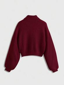 ROMWE 大码高领套头毛衣，适合秋冬穿着