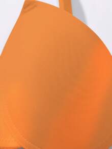 Cute Casual Yellow Push Up Bra With Fabric Material And Cup Detail