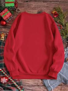 Women Sweatshirts - Red - View 2