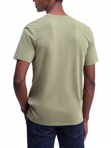 Calvin Klein Hero Monogram Men's Short Sleeve T-Shirt Green - Grön - Visa 2