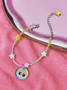 THE POWERPUFF GIRLS X SHEIN Collares superpuestos para mujer - Multicolor - Ver 4