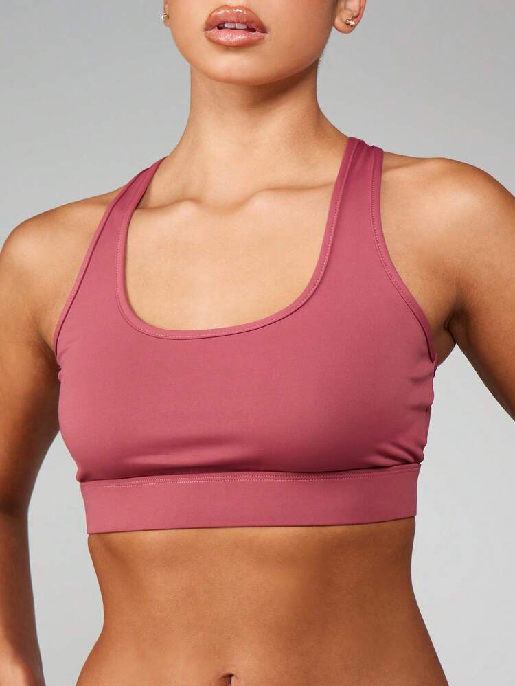 MISSGUIDED Racerback Sports Bra With Hook Closure