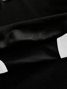AXEPEAK Áo hoodie chắp vá màu tương phản, thoải mái và đa năng cho trang phục hàng ngày - Đen và trắng - Xem 5