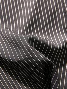 Franclia Women's Fashion Striped Button Flared Skirt Pants - Black - View 7