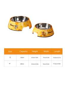 TOM & JERRY X PETSIN 现代风格双层宠物食盆，结合了不锈钢和光滑的密胺材质，防滑易清洁设计 - 彩色 - 查看 2