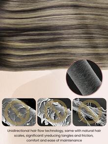 Clip In Hair Extensions Real Human Hair 120g 7pcs Clip In Extensions #TP1B/16/1B Ombre Natural Black With Golden Blonde Straight Remy Hair Clip In Hair Extensions - S1B/16/1B - View 7