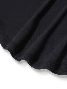 Franclia 女式优雅派对串珠装饰长袖上衣和亮片裙两件套 - 黑色 - 查看 7