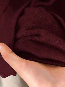 CosyJoli Plus Size Elegant French Bow Knit Red Blouse, Casual & Romantic For Vacation Bow Clothes Women Red Sweater Cute Sweater Bow Top Women Bow Sweater/Winter Women Sweater