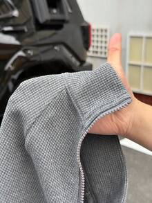 Dewbera Women's Casual Pullover Half-Zip Streetwear Sweatshirt - Grey - View 8