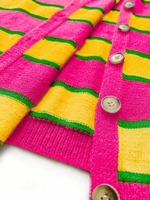 Maweii Áo khoác len mùa đông cỡ lớn cho nữ, Áo khoác cardigan nữ, Cổ chữ V sâu, Thiết kế màu tương phản, Sọc, Sọc không đều, Áo khoác cardigan dài tay, Rộng rãi và thoải mái, Thanh lịch, Áo khoác dệt kim cho nữ, Áo khoác đi làm hàng ngày cho nữ, Áo khoác sọc cho nữ, Áo khoác cardigan dệt kim cho nữ, Mùa thu đông, Ấm áp, Cô gái nóng bỏng, Người da đen, Ý nghĩa thiết kế, - Nhiều màu - Xem 6