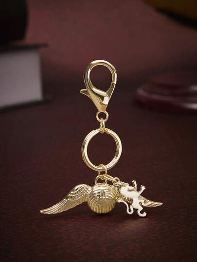 HARRY POTTER X SHEIN 1pc Fashionable Cartoon Element Couple Keychain, Creative Alloy, Luxury Niche, Suitable For Party