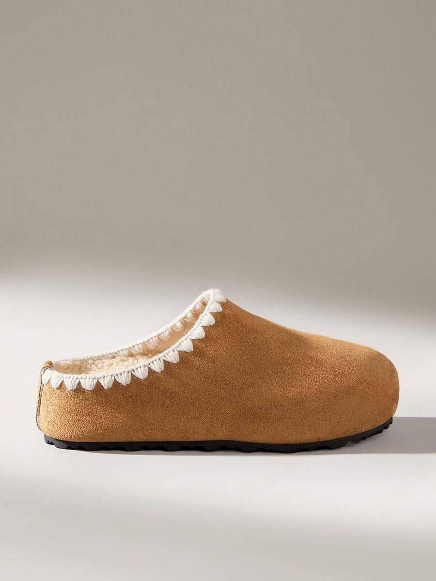 Solecia Women's Comfortable Casual Closed Toe Slippers, Autumn/Winter For Christmas - Khaki - View 1