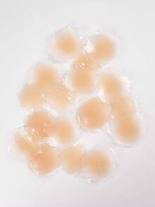 女士花瓣形亲肤硅胶乳贴 - 杏色 - 查看 3