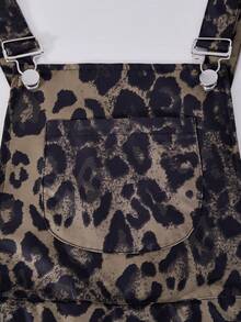 SHEIN ChillGRL 少女豹纹阔腿休闲连体裤