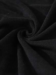 SHEIN 2 件套女童串珠刺绣蝴蝶结针织上衣和仿皮裙，适合旅行、派对或日常穿着，秋冬 - 黑色 - 查看 8