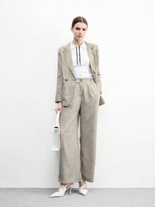 CUCCOO BIZCHIC 2.95in Heel Pointed Toe Slingback Pumps, Casual Closed Toe Slip-On Heels With Triple Buckle Decor, Beige Patent Leather, Suitable For Office, Commute, Party For Christmas